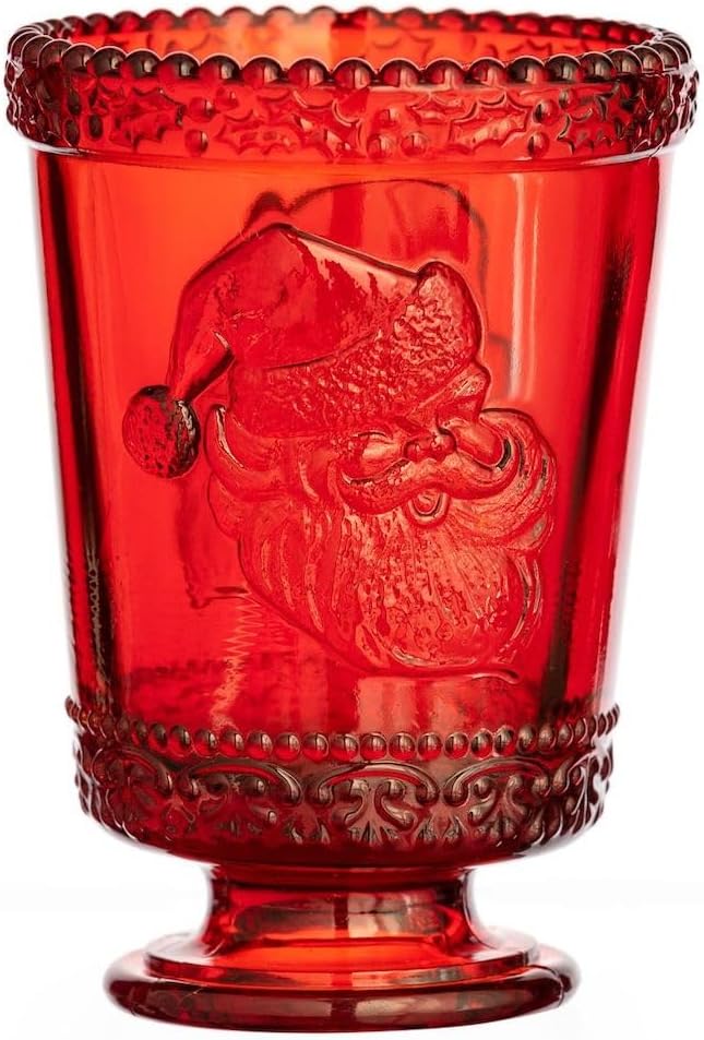 Tumbler - Santa Mug - American Made - Mosser Glass USA (Red)
