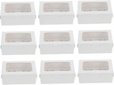 Cabilock 15Pcs Upper Window Cupcake Boxes Bakery Packaging for Cakes Pastries Desserts Cardboard with Inserts for Special Occasions