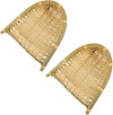 Milisten 2pcs Bamboo Dustpan Bread Basket Proofing Hanging Baskets for Kitchen Picnic Small Picnic