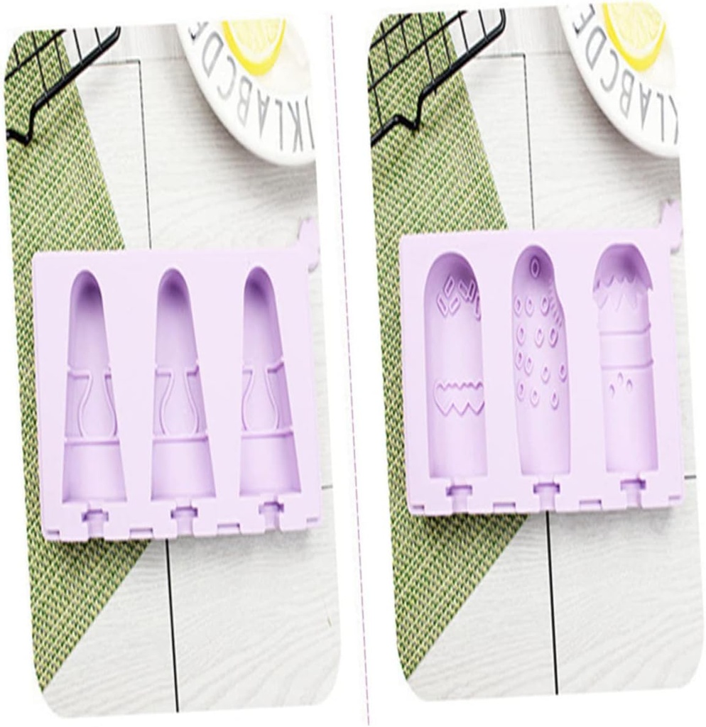 PRETYZOOM Mini Ice Cream Molds Silicone Popsicle Makers Ice Pop Sleeves for Kids