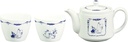 World Create 14733 Moomin Pot Cup, Hasami Yaki, Moomin & Little Me & Snufkin, Set of 3, Blue Country Series