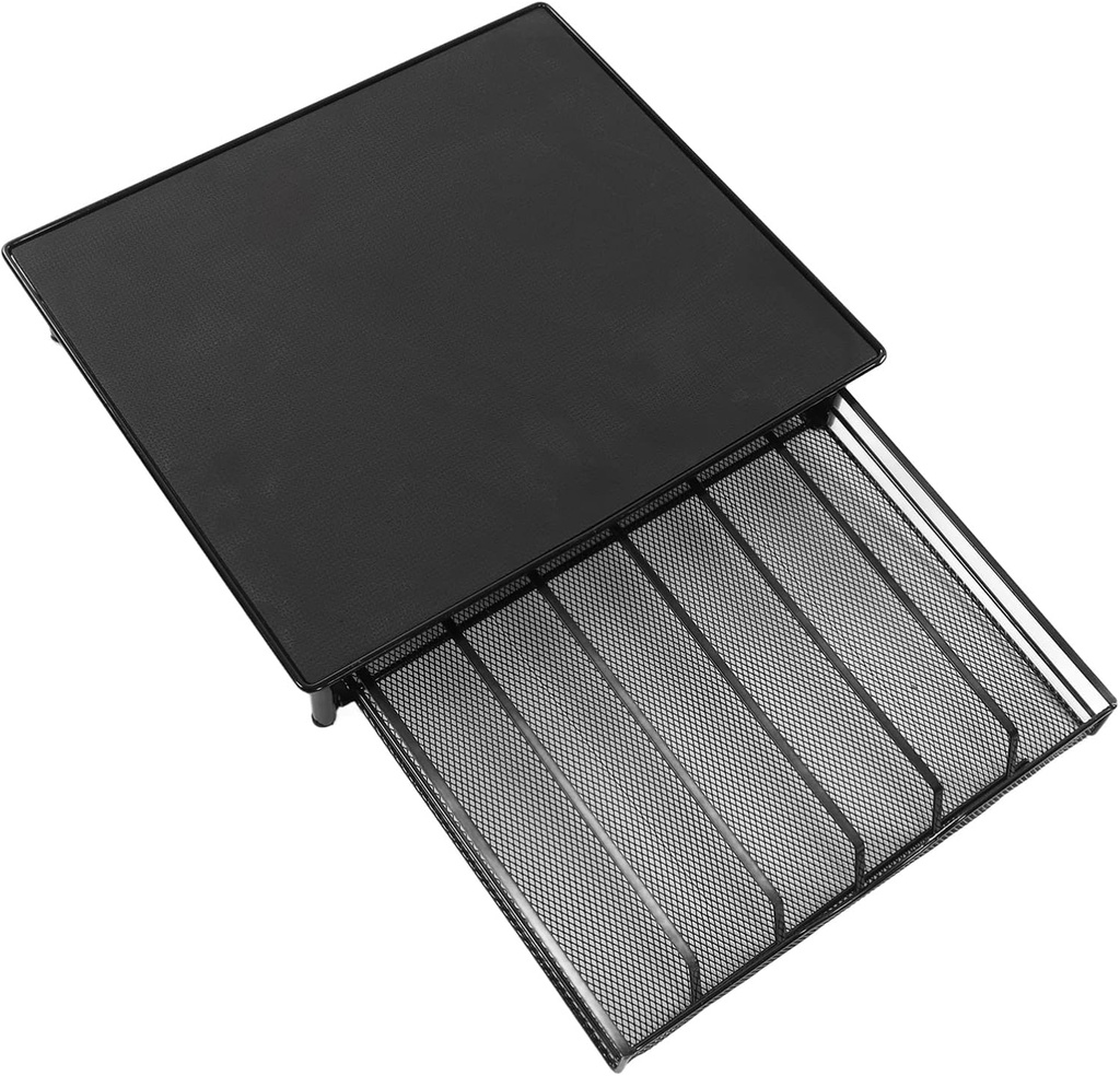 Coffee Pod Storage Drawer with 36 Capacity, Iron Capsule Organize Holder Drawer for Home Cafe Office, Crafted from Iron (Black)