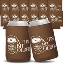 Hushee 12 Pcs Martini Birthday Can Cooler Sleeve a Tini Bit Older Martini Can Cover Party Favors 12oz Neoprene Beer Holder for Martini Birthday Bachelorette Gifts Party Decorations (Espresso Martini)