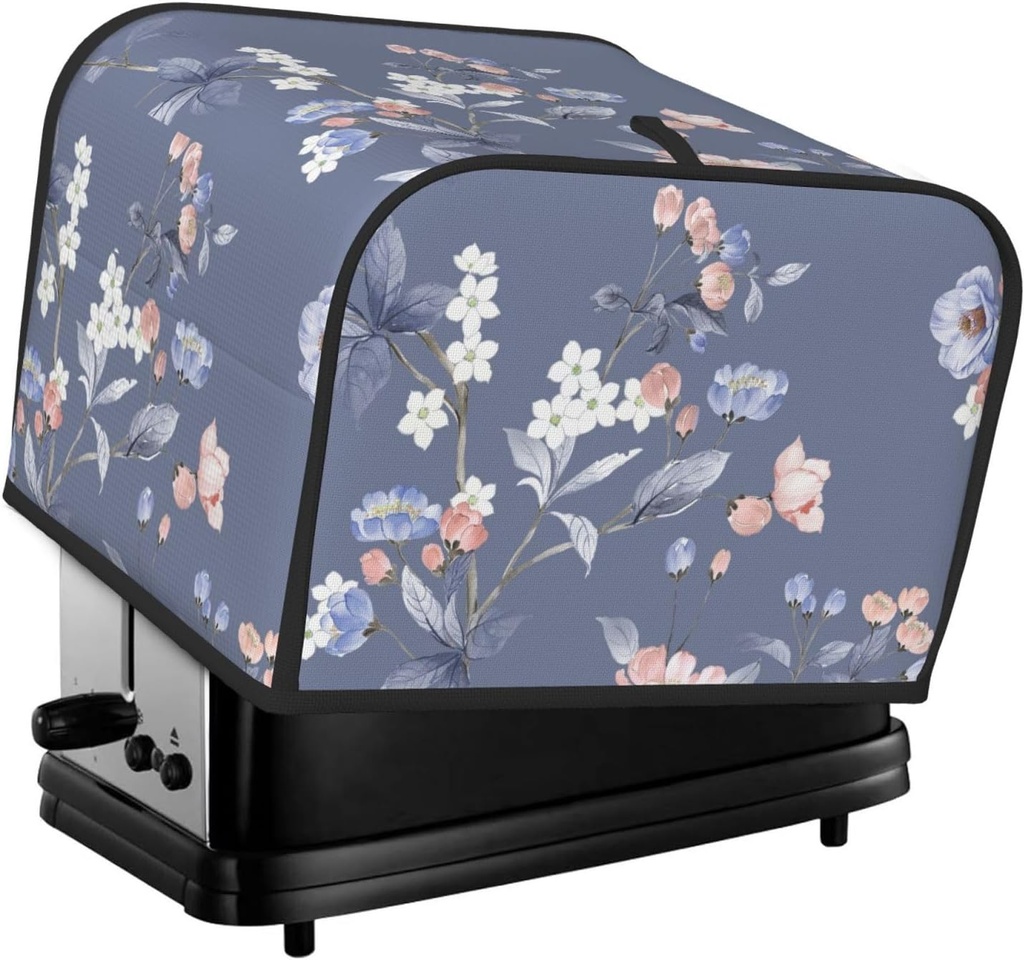 Oven Cover Kitchen Bread Machine Protector,4 Slice Toaster Cover For Home,Fingerprint Coaster Cover,Kitchen Small Appliance,Watercolor Flowers Butterfly