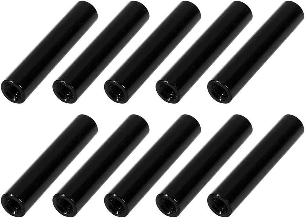uxcell 10Pcs M3 x 25mm Round Aluminum Column Alloy Standoff Spacer Stud Fastener for Quadcopter Black