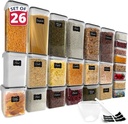 Reli. Airtight Food Storage Containers with Lids (26 Sets) | Kitchen Organizers and Storage Pantry Organizers | BPA Free Plastic Food Containers | Mega Variety Pack w/Measuring Cup, 30 Labels, Pen