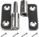 6Pcs 1.5" Detachable Hinge, Small Slip Joint Flag Hinges, Lift Off Detachable Door Hinges, 304 Stainless Steel, Left Handed