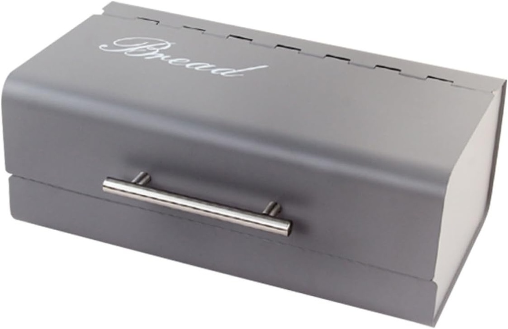 PRETYZOOM 1pc Creative European Style Dustproof Bread Box Storage Bin Grey Snack Storage Case for Kitchen Counter Practical Bread Holder Fine Workmanship Easy to Clean