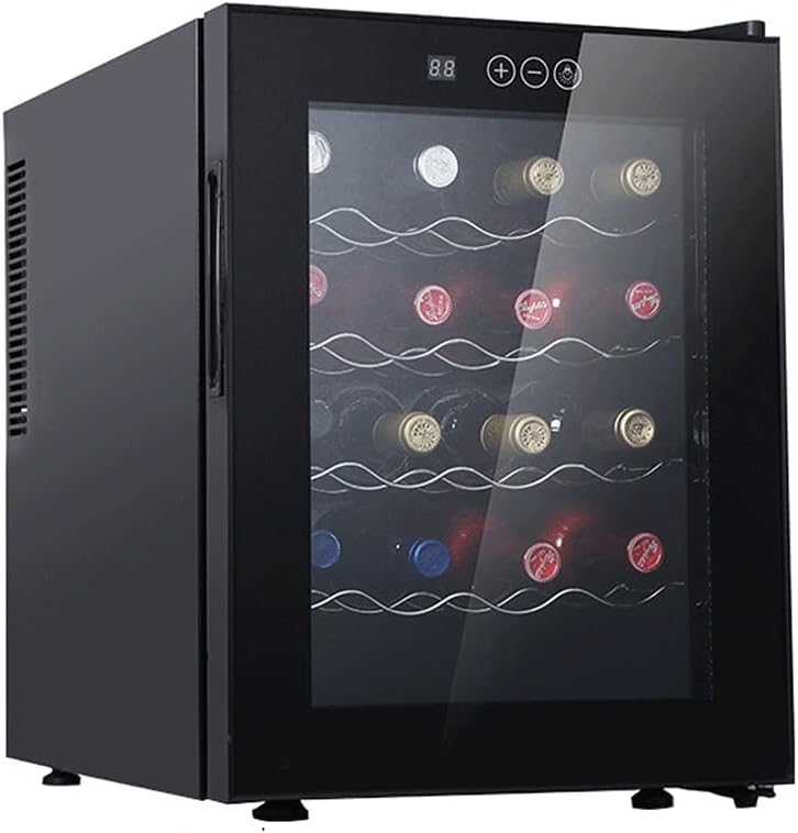 48L Compressor Wine Cooler Refrigerator W/Lock Large Freestanding Wine Cellar for Red, Champagne or Sparkling Wine | 41f-64f Digital Temperature Control Fridge Glass Door