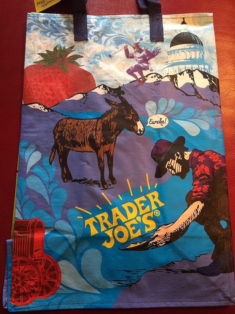 NO CAL San Francisco - Napa Valley - 1967 Theme Trader Joe's Shopping Reusable Bag