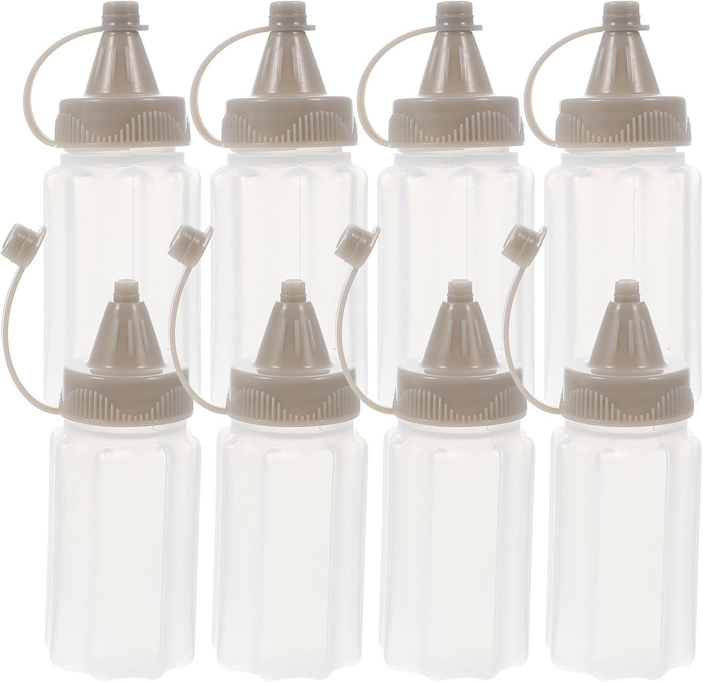 12pcs Mini Squeeze Seasoning Bottles, 1oz Refillable Condiment Bottles with Leakproof Lids, Portable Sauce Container for Kids Lunch Box, Honey Sauce Salad Dressing Dispenser
