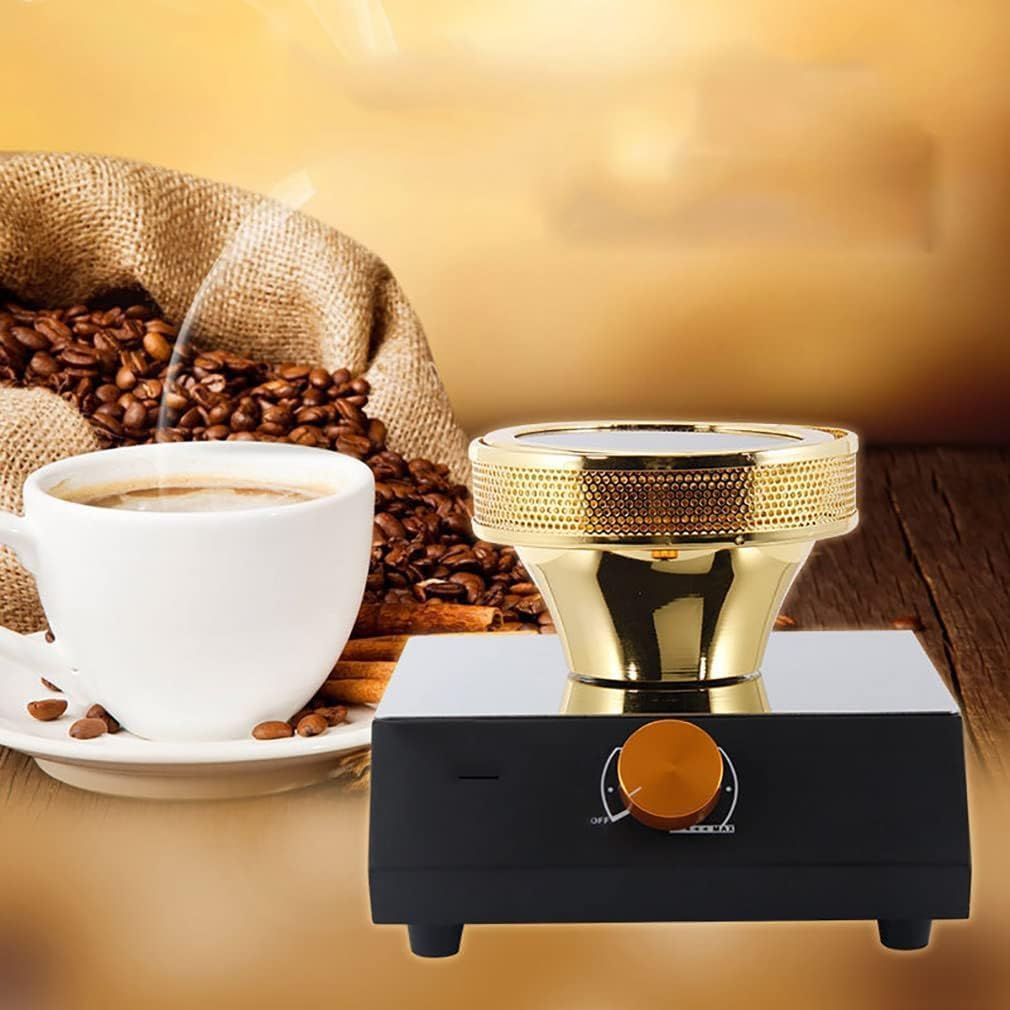 Portable Siphon Coffee Heating Burner, 5 Speed Temperature Adjustment, No Open Flame Heating, Rotary Switches Adjustable Heat, for Siphon Coffee Maker