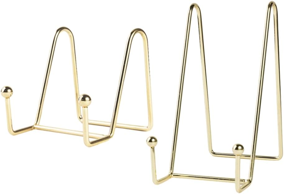 Zerodeko 2pcs Photo Display Stand Iron Bracket for Artwork Books Plates Elegant for Kitchen Restaurant Home Decor