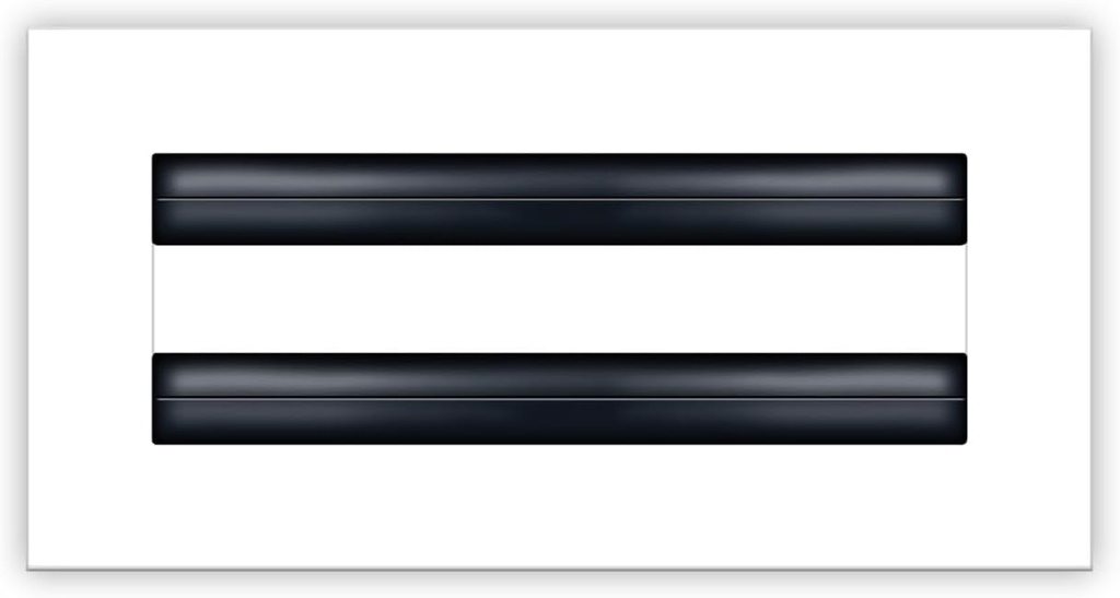 BUILDMART - 8x4 White Modern AC Vent Cover - Decorative Air Vent - Standard Linear Slot Diffuser - Register Grille for Ceiling, Walls & Floors - Texas Buildmart