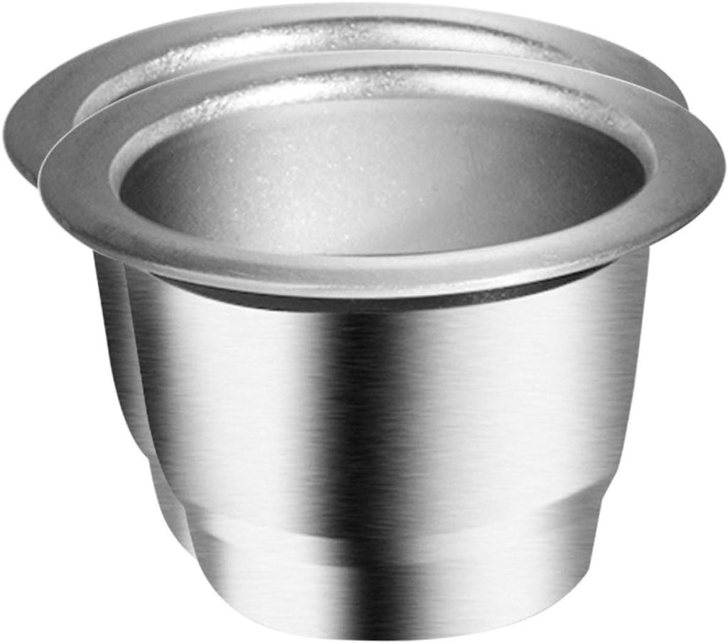 Mikikit 2Pcs Reusable Coffee Filter Cups Wear Resistant Portable Coffee Strainers with Capacity Compact and Convenient for Travel and Home Brewing