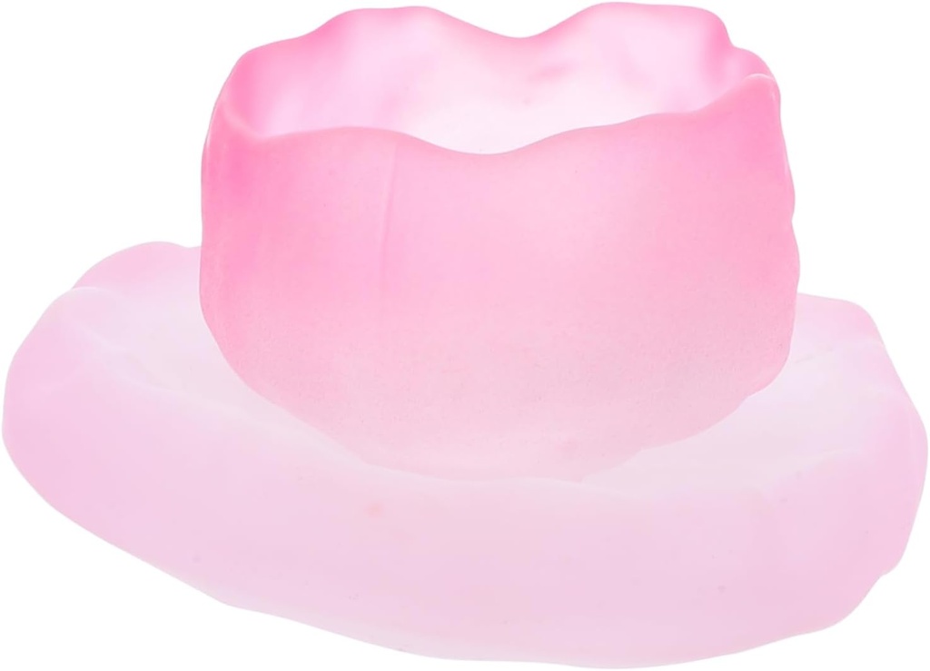 PRETYZOOM Fashion Glass Pink Teacup Set Tea Cup Saucer Heat Resistant for Tea Coffee Soda Water