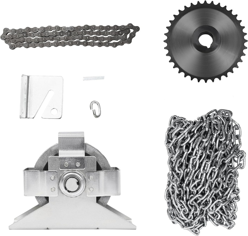 Garage Door Jackshaft Chain Hoist 3:1 Reduced Drive, Heavy Duty Hoist for Roll Up Garage Doors, Jackshaft Garage Door Openers 331LBS Load Bearing Capacity Stable Operation