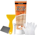 All Purpose Wood Filler, White Wood Putty Repair for Holes, Quickly Restore Any Broken and Defective Wooden Furniture, Door Frame Repair Kit Stainable (5.29oz/150g)