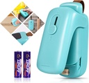 Mini Bag Sealer, ROMSTO Handheld Heat Vacuum Sealer, 2 in 1 Sealer and Cutter with Lanyard, Portable Resealer Machine for Plastic Bags Food Storage Snacks Freshness (2xAA Batteries Included)