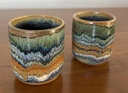 Artisan Sake Cups | Handcrafted and Hand Signed by Artist | The Proper Traditional Vessel for Sake and any other Enjoyable Neat Spirit | Set of 2 (Blue)
