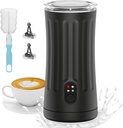 Electric Milk Frother, 4-in-1 Milk Steamer and Frother, 8.1oz/240ml Automatic Warm and Cold Foam Maker, Milk Warmer and Coffee Frother for Latte, Cappuccino, Macchiato(Ink Black)
