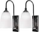 Westek Battery Operated Wall Sconce, 2 Pack - 70 Lumens, Plastic with Chrome Finish - Easy Wireless Installation Battery Wall Sconce - 2 Settings, Full or Dim - LPL780C