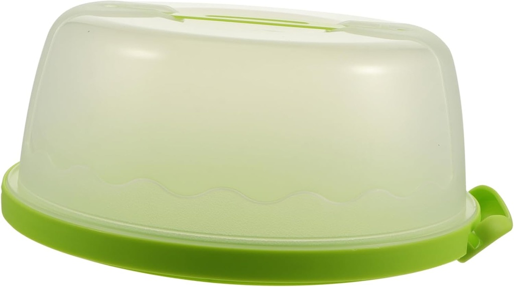 1pc Portable Transparent Cake Box Handheld Plastic Cake Carrier Locking Design for and Leak Prevention for Homemade and Desserts
