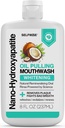 Nano-Hydroxyapatite Oil Pulling Whitening Mouthwash for Teeth and Gums, Natural & Organic, Whitens Teeth, Strengthens Enamel, Fights Bad Breath & Plaque – Smooth & Non-Greasy – for Adults & Kids 8oz