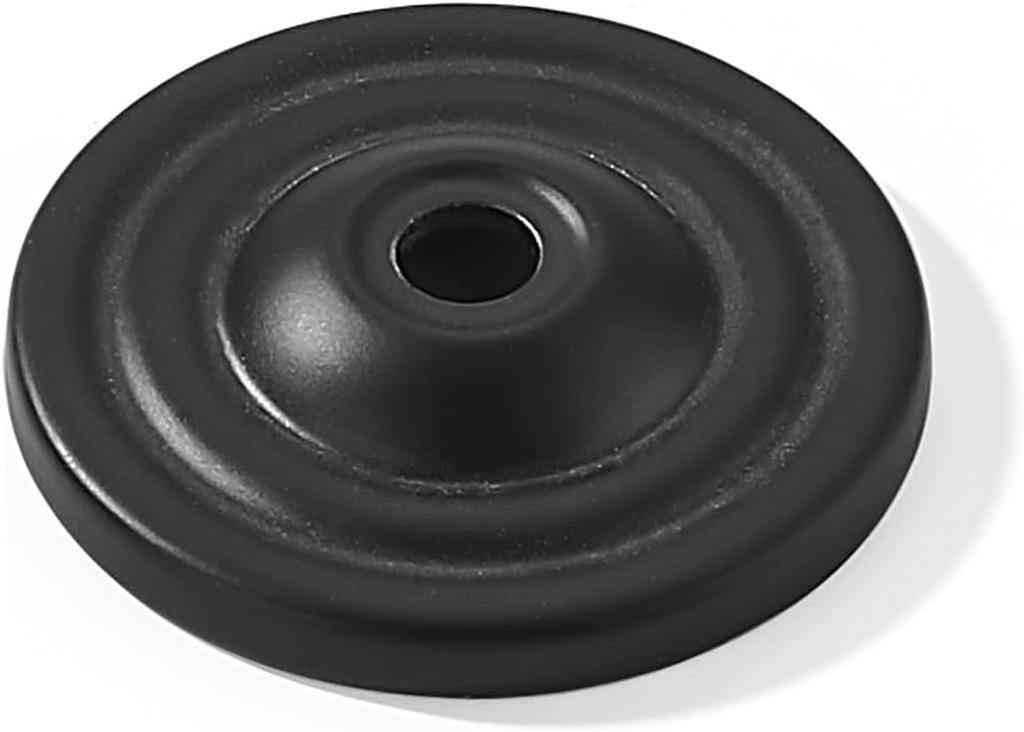 khtumeware 10 Pack 1.5 Inch Matte Black Backplate for Cabinet Knobs Cabinet Hardware Knob Back Plate.