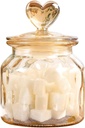 Clear Cute Heart Shaped Jars, 22 Oz Heart Jars with Lids, Perfect for Coffee Beans, Nuts, Cookies, Spices, Candy, Sugar, Tea, Snacks Kitchen and Dining Room,Water-S