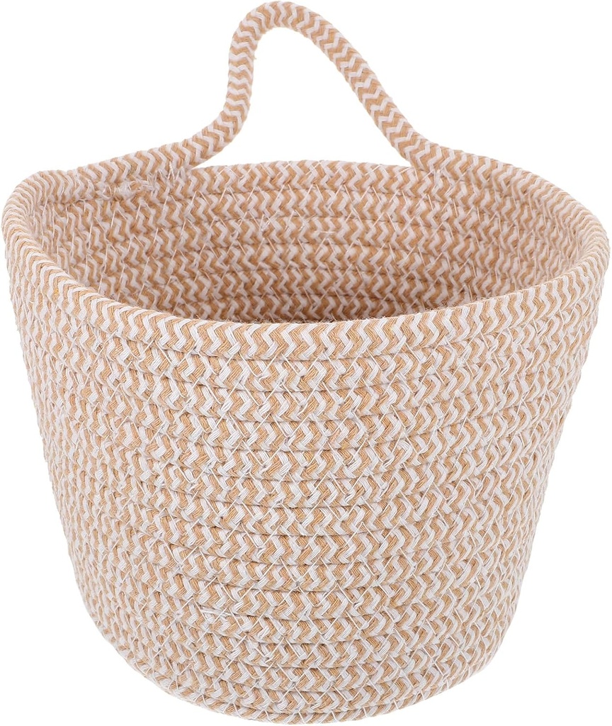 NOLITOY Rope Storage Wall Hanging Basket Decorative Cotton Rope Home Decor