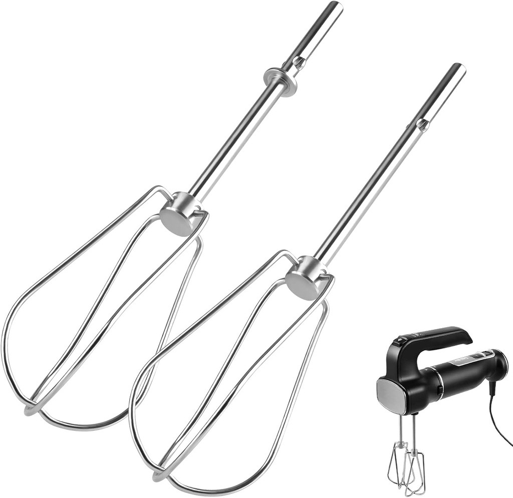 Hand Mixer Beaters Replacement for Ninja, Foodi Power Mixer System (CI100 Series), Stainless Steel Hand-Mixer Attachment CI100, CI101, CC105A, CI105BRN & CI101H