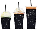 Zodiac Constellation Galaxy Black Starry Nigh Iced Coffee And Cold Drink Cups Sleeves Heat Resistant Neoprene Home Stores And Cafes for Cups Insulation Hand Protection - 3 Pieces