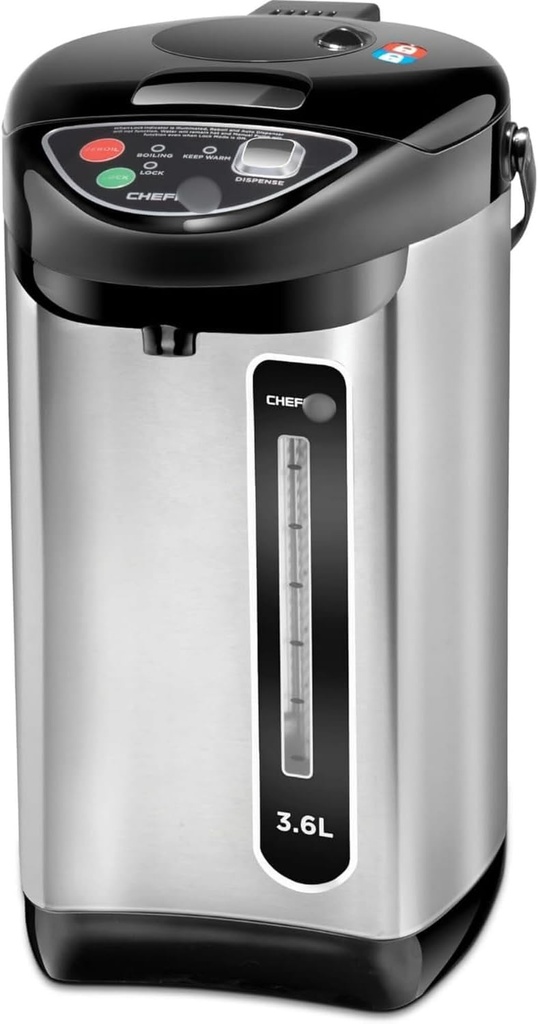 3.6 Liter Electric Hot Water Pot W/Dispenser - Stainless Steel - The 700-watt Insulated Pot Keeps Water Warm Throughout The Day So You Never Have To Wait For The Kettle To Boil
