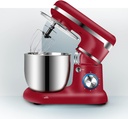 Stand Mixer Dough Mixer, 1200W 5-Qt. Kitchen Mixer 6 Speeds Stainless Steel Bowl, with Dough Hook, Mixer Beater, Wire Whisk, Splash Guard,red