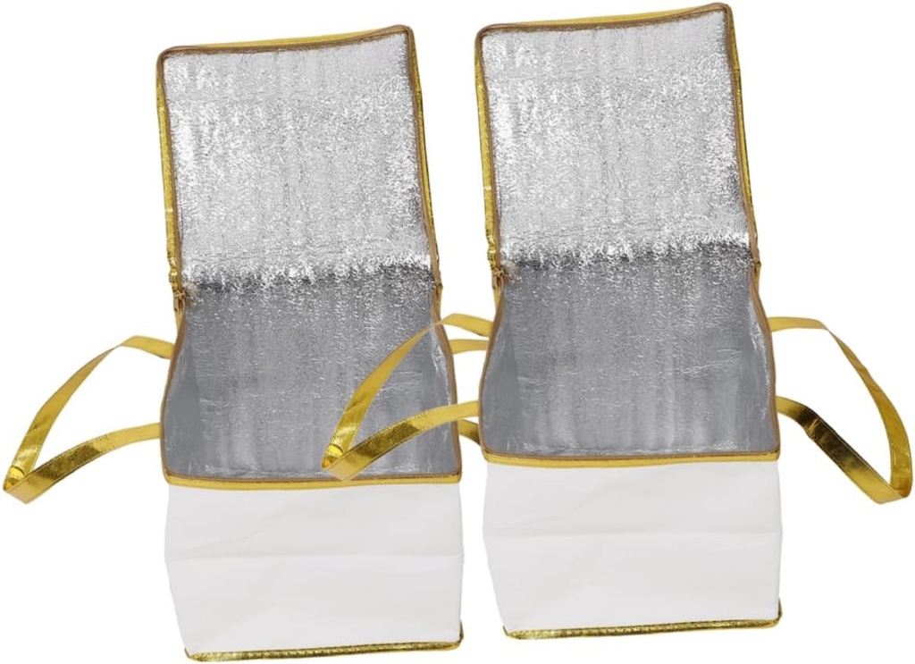 2pcs Insulated Cake Carrier Bag Nonwoven Thermal Tote for Takeout and Picnics Spacious Design for Two Cakes Leakproof and for