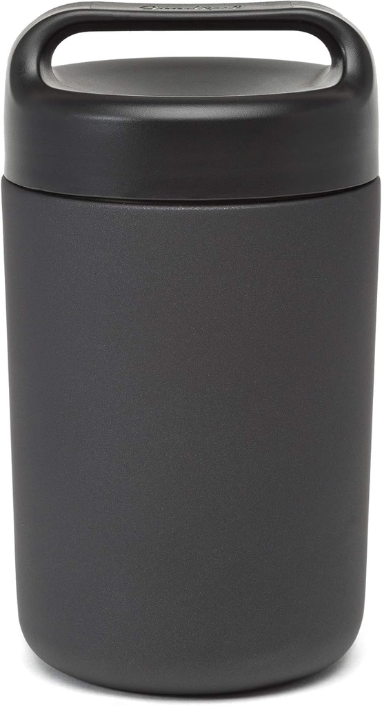 Goodful Stainless Steel Food Jar, Double Wall Vacuum Sealed Insulated Food Storage Container with Carry Handle Lid, 16-Ounce, Gray