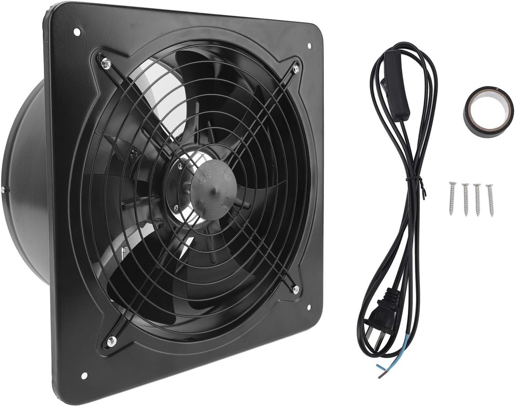 Akozon Industrial Air Extractor 12 Inch Lower Noise Window Ventilation Fan for Kitchen, Office, Workshop - Efficient Exhaust Fan for Optimal Airflow