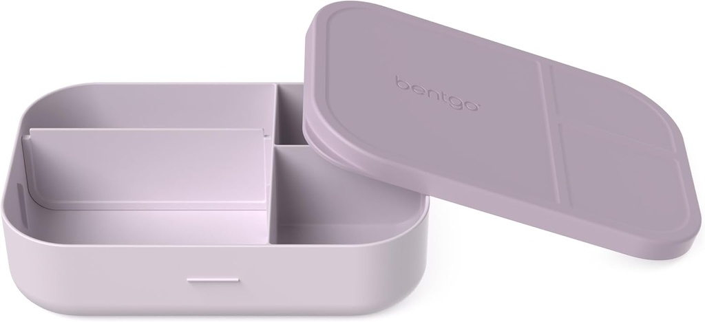 Bentgo® Modern Tray with Matte Lid - Reusable, BPA-Free, Meal Prep Containers for Adults with Removable Divider - 3 or 4 Compartments for Healthy Portioned Meals At Home & On the Go (Orchid)