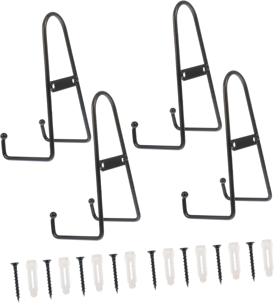 4pcs Metal Plate Display Stand Multipurpose Dinner Plate Holder Easy to Assemble Home Decor Display