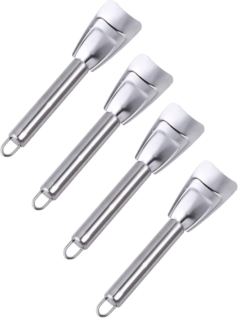4pcs Stainless Steel Ice Shovel Set Shovel for Freezer Refrigerator Ice Removal Tool for Home Commercial Use