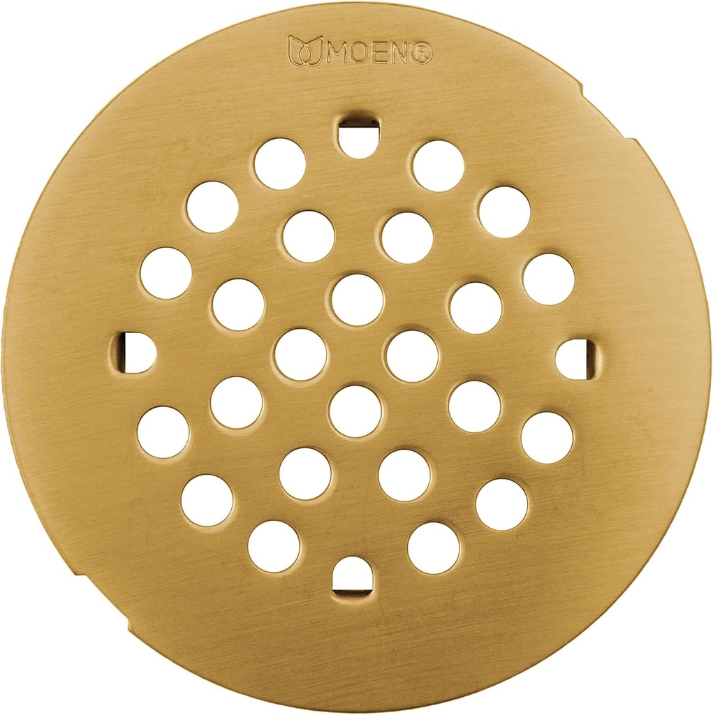 Moen 101663BG Snap-In Shower Drain Cover For Use with 3-inch Shower Drain, Brushed Gold