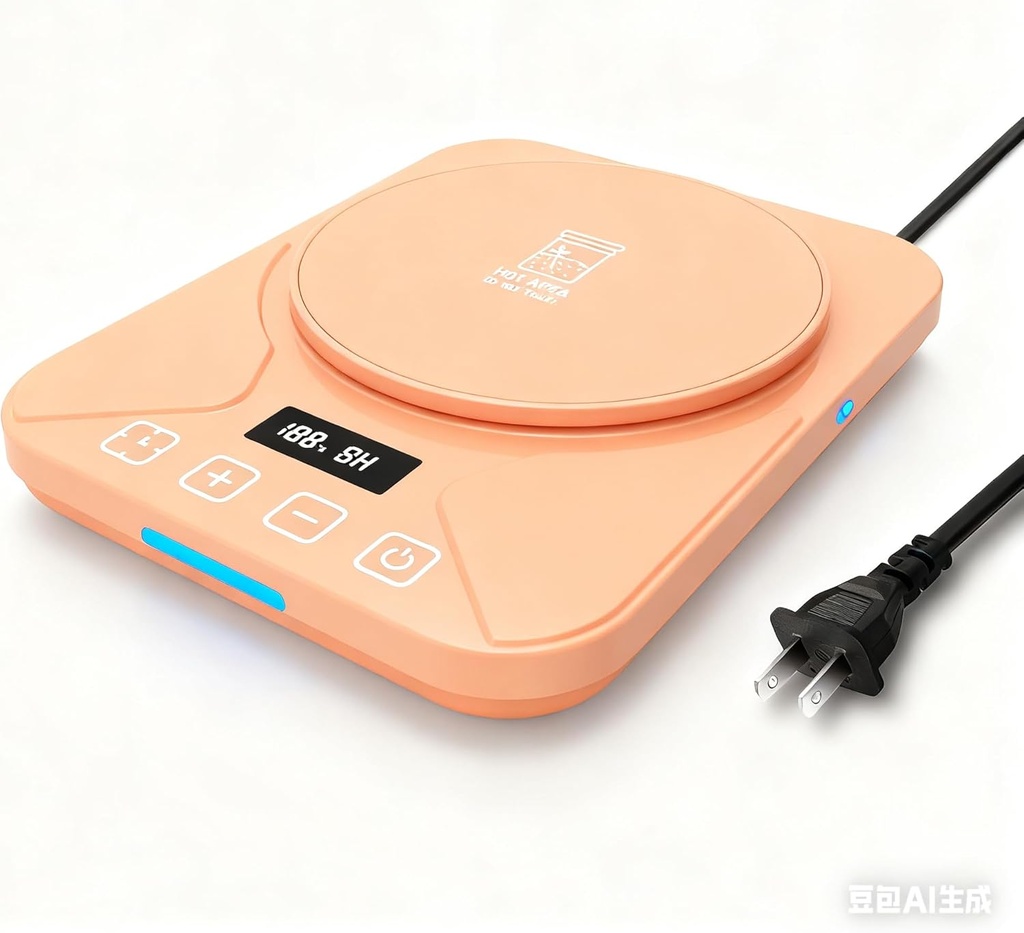 Sourdough Starter Warmer Mat - 24H Timer - Precise 1°F Thermostat Control (70-100°F) - Smart Memory Warming On/Off - Fits Jars Up to 40oz - Perfect for Home Baking - Apricot