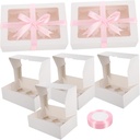 Take Out Cupcake Container 12 Pack Paper Muffin Cake Boxes Pastry Containers with Window
