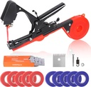 SWANSOFT Plant Tying Machine, Plant Vine Tying Tape Machine Tool, Plant Tape Gun for Tomatoes, Grapes and Vegetable Garden, Come with 10000pcs Staples 10 Rolls Tape(Red)