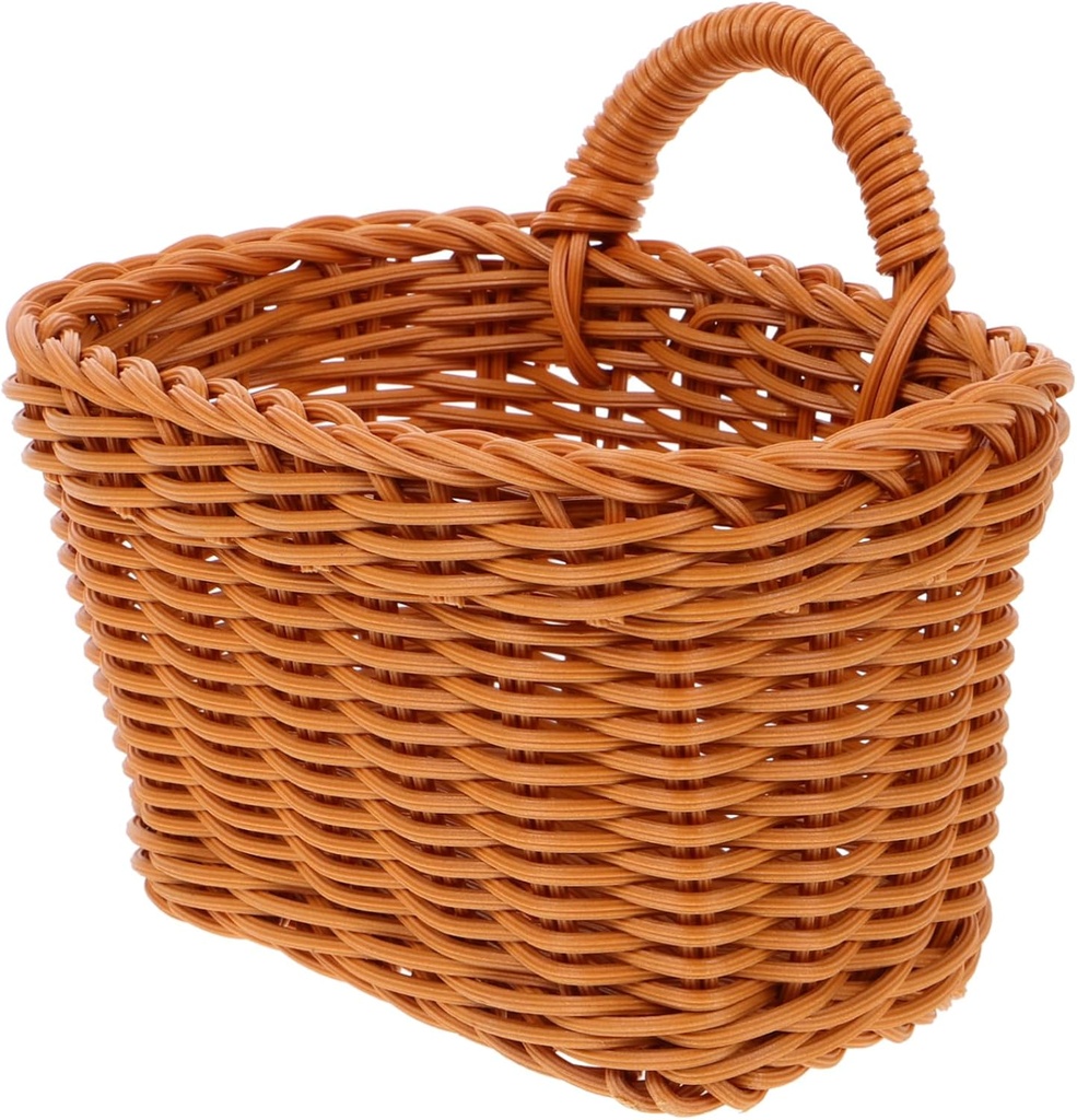Hanging Baskets for Kitchen Wicker Hanging Basket Imitation Rattan Kitchen Wall-mounted Decorative Storage Fruit Woven Design