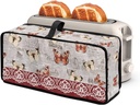 Butterfly Toaster Cover 2 Slice Long Slot 2 Slice Slim Toaster Cover, Heat-Resistant Kitchen Appliance Covers Dustproof Protective Covers for Bread Maker