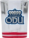 R and R Imports Old Dominion Monarchs 2 Ounce Shot Glass Square Red Base Officially Licensed Collegiate Product 2-Pack