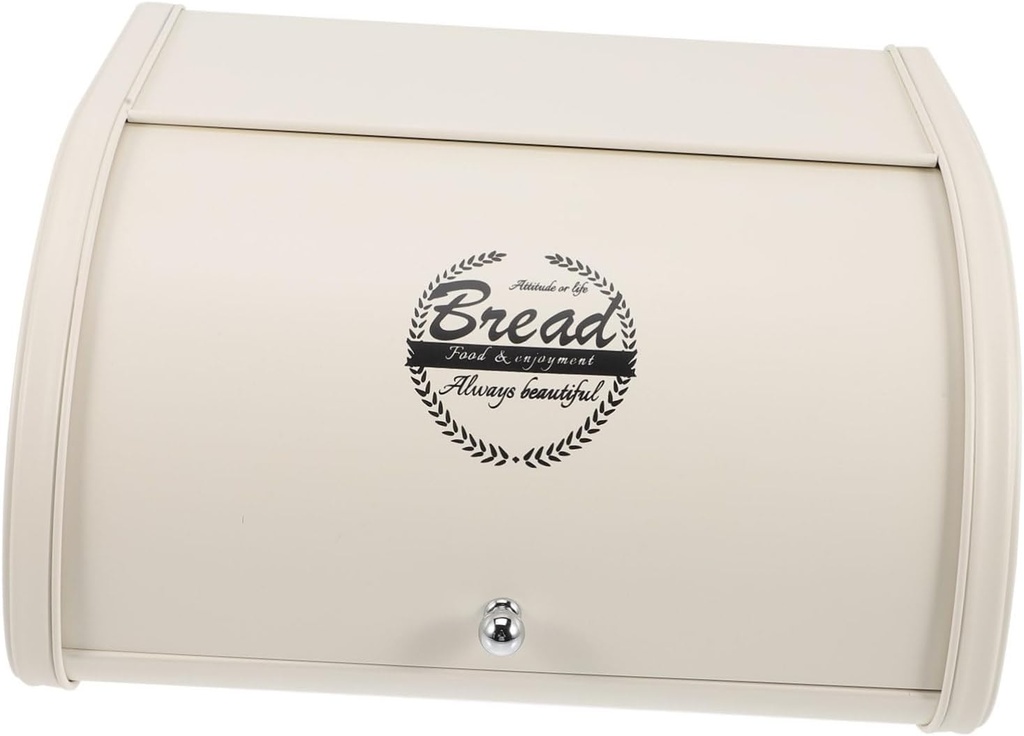 GLEAVI Corner Bread Box for Kitchen Countertop Extra Large Metal Bread Storage Container Lid Farmhouse Style and Baking Supplies Organization