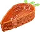 ABOOFAN Rattan Carrot Shape Basket Fruit Container Pantry Storage Picnic Baskets Decorative Bread Box